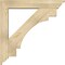 Ekena Millwork Merced Traditional Rough Sawn Bracket w/ Offset Brace, Douglas Fir, 6"W x 32"D x 32"H BKT0604X32X32MRC01RDF - alternate 2